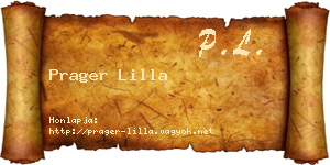 Prager Lilla névjegykártya